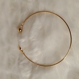 Womens jewelry bicep arm gold tone bangle bracelet with beads